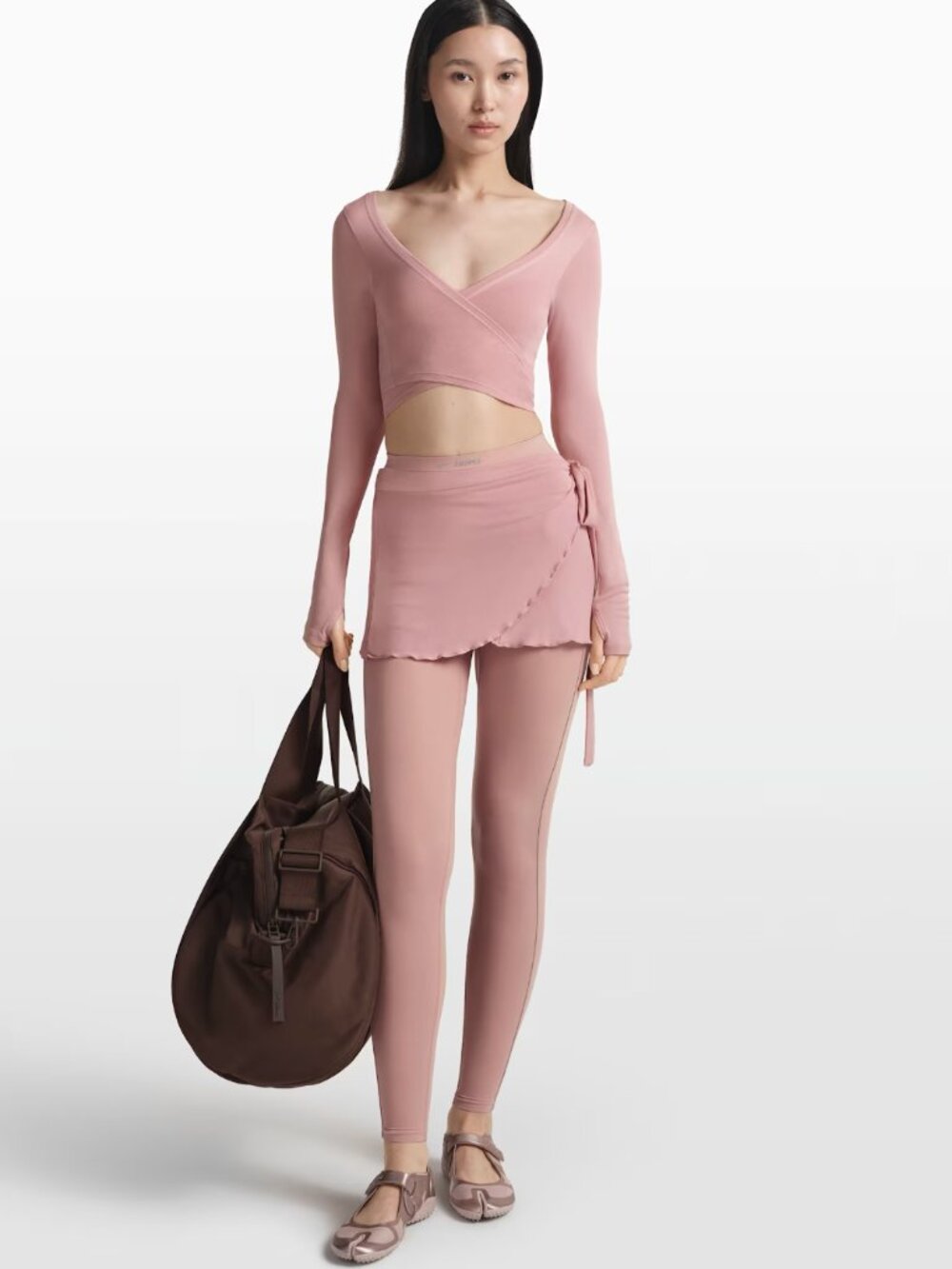 SKIMS X NIKE Wrap Pink Ballet Skirt Small - Picture 3 of 12